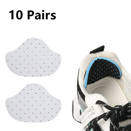 10 Pairs Sneaker Heel Sticker High Heels Soft Anti-abrasion Anti-drop Pad(White S)-garmade.com