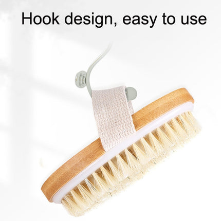 PPR Soft Beaded Boar Bristle Handleless Oval Massage Bath Brush(As Show)-garmade.com