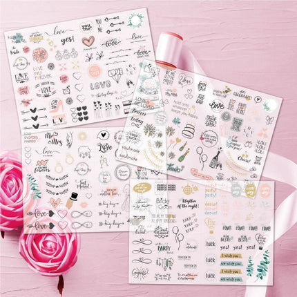 230 PCS Wedding Planning Stickers Engagement Planning Sticker Pack(4 sheets / set)-garmade.com