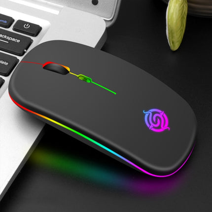 K-Snake BM110 RGB Lighting Effect Wireless Bluetooth Mouse(Black)-garmade.com