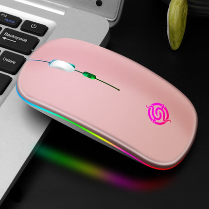 K-Snake BM110 RGB Lighting Effect Wireless Bluetooth Mouse(Rose Gold)-garmade.com