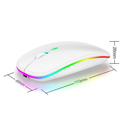 K-Snake BM110 RGB Lighting Effect Wireless Bluetooth Mouse(Silver)-garmade.com