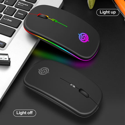 K-Snake BM110 RGB Lighting Effect Wireless Bluetooth Mouse(Rose Gold)-garmade.com