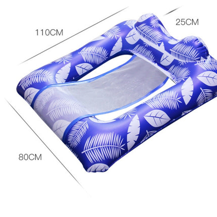 80x110x25cm Water Floating Bed Hammock Inflatable Floating Row Sofa Swimming Sling Chair(Blue)-garmade.com