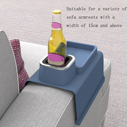Sofa Armrest Car Seat Armrest Silicone Coaster Heat Insulation Anti-scalding Cup Holder(Black)-garmade.com