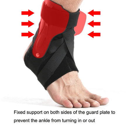 2pcs Compression Fixed Plastic Sheet Support Strap Ankle Protector, Size: M (Black)-garmade.com