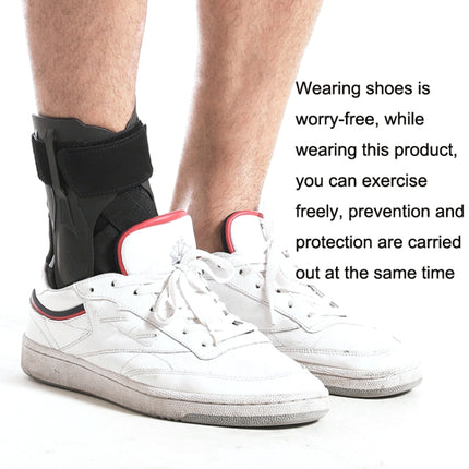 2pcs Compression Fixed Plastic Sheet Support Strap Ankle Protector, Size: XL (Black)-garmade.com