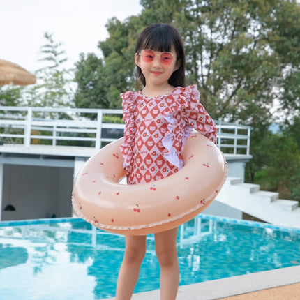 2 PCS Thickened Children Swimming Ring Inflatable Underarm Ring 50cm(Cherry)-garmade.com