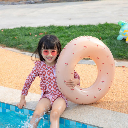 2 PCS Thickened Children Swimming Ring Inflatable Underarm Ring 50cm(Cherry)-garmade.com