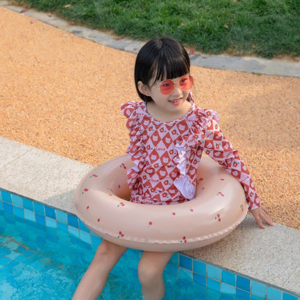 2 PCS Thickened Children Swimming Ring Inflatable Underarm Ring 50cm(Cherry)-garmade.com