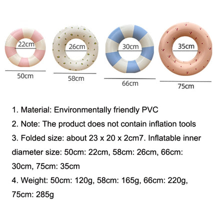 2 PCS Thickened Children Swimming Ring Inflatable Underarm Ring 50cm(Olive)-garmade.com