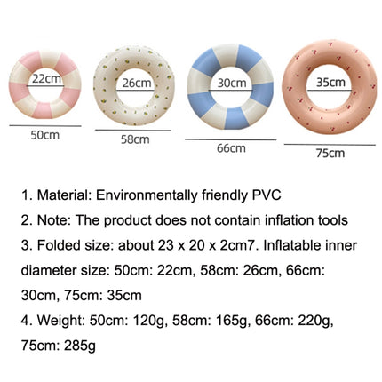 2 PCS Thickened Children Swimming Ring Inflatable Underarm Ring 50cm(Cherry)-garmade.com