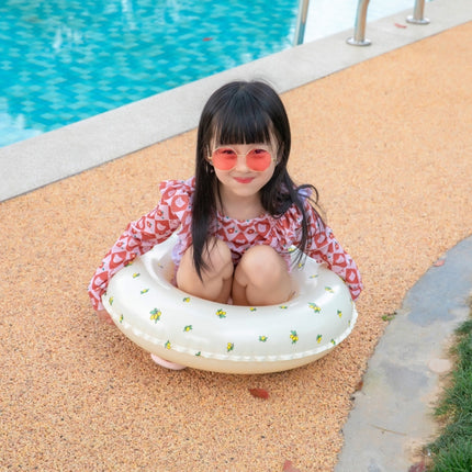 2 PCS Thickened Children Swimming Ring Inflatable Underarm Ring 58cm(Olive)-garmade.com