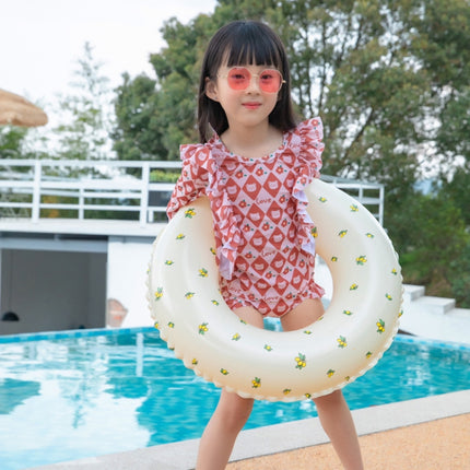 2 PCS Thickened Children Swimming Ring Inflatable Underarm Ring 66cm(Olive)-garmade.com