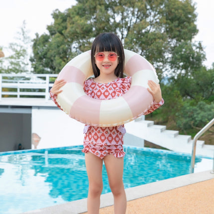 2 PCS Thickened Children Swimming Ring Inflatable Underarm Ring 75cm(Striped Pink)-garmade.com