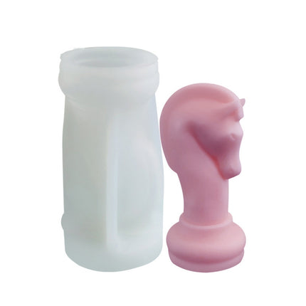 2 PCS Chess Aromatherapy Candle Silicone Mold Crystal Epoxy Mold, Specification: Knight LZ-20-garmade.com