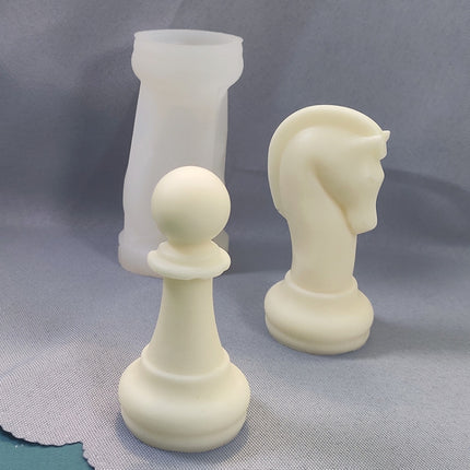 2 PCS Chess Aromatherapy Candle Silicone Mold Crystal Epoxy Mold, Specification: Knight LZ-20-garmade.com