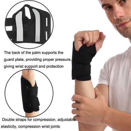 Mouse Tendon Sheath Compression Support Breathable Wrist Guard, Specification: Left Hand S / M(Silver Gray)-garmade.com