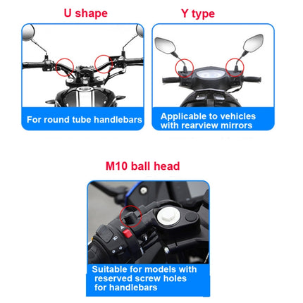 Motorcycle Bracket Crab Navigation Phone Bracket,Style： M10 Ball head-garmade.com