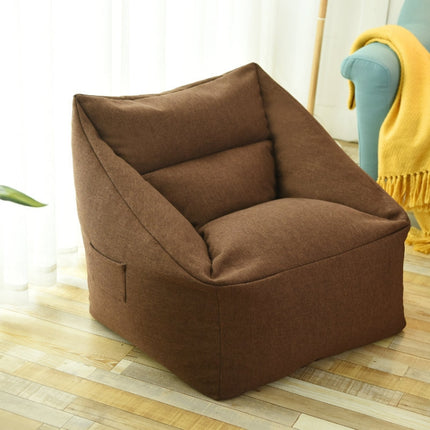 Loafers Sofa BagSkeletonless Coat, Unfilled, Specification: Chair Cloth Cover(Brown)-garmade.com