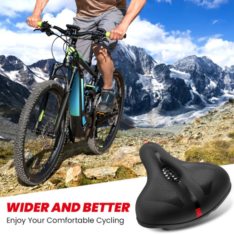 sgodde pedale SGODDE Mountain Bike Shock Absorbing Thickened Soft Saddle(Black Red) – Garmade