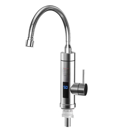 Household Kitchen Electric Hot Water Fauce EU Plug, Style: Stainless Steel Universal Pipe Type-garmade.com