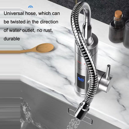 Household Kitchen Electric Hot Water Fauce EU Plug, Style: Stainless Steel Universal Pipe Type-garmade.com