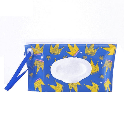 Baby EVA Wet Wipes Bag Portable Flip Removable Sanitary Wet Wipes Bag(Crown)-garmade.com