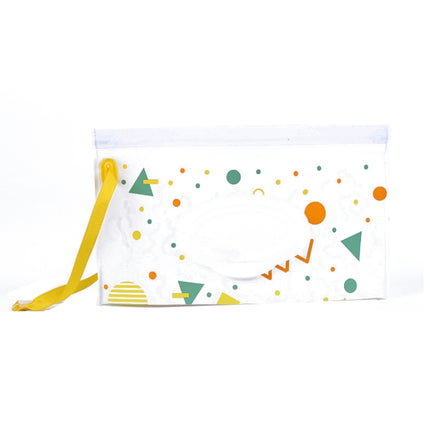 Baby EVA Wet Wipes Bag Portable Flip Removable Sanitary Wet Wipes Bag(Geometric Figure)-garmade.com