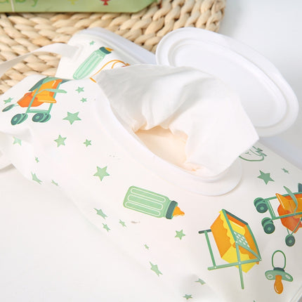 Baby EVA Wet Wipes Bag Portable Flip Removable Sanitary Wet Wipes Bag(Color Spray)-garmade.com