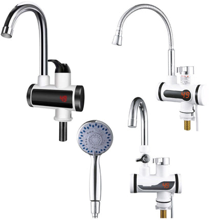 Kitchen Hot and Cold Dual-use Instant Faucets EU Plug, Style: Square Screen Type-garmade.com