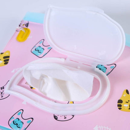 3 PCS Baby EVA Wet Wipes Bag Flip Removable Paper Towel Cosmetic Cotton Bag(Black Butterfly)-garmade.com