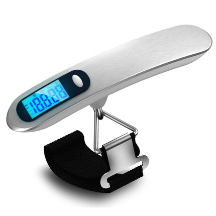 Stainless Steel Handheld Electronic Luggage Scale Portable Express Scale(White)-garmade.com