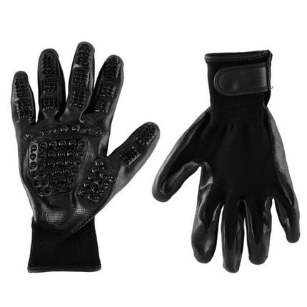 Pet Massage Bath Gloves Hair Removal Cleaning Paste Gloves(Black)-garmade.com