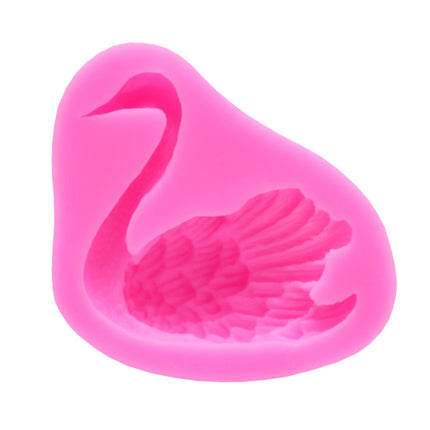 2 PCS Swan Baking Silicone Mould Cake Decorating Mould(Pink)-garmade.com