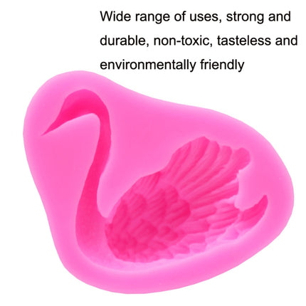 2 PCS Swan Baking Silicone Mould Cake Decorating Mould(Pink)-garmade.com