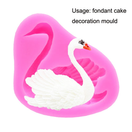 2 PCS Swan Baking Silicone Mould Cake Decorating Mould(Pink)-garmade.com