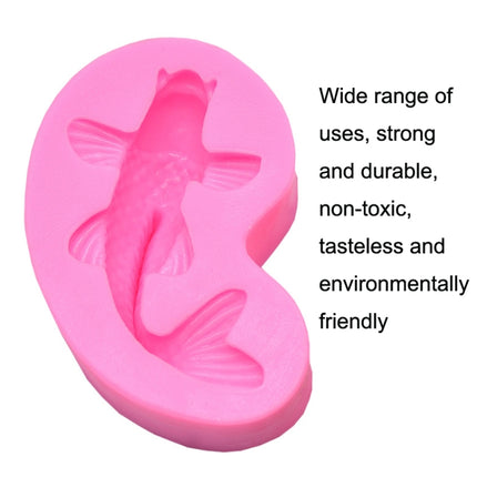 2 PCS Goldfish Baking Fondant Silicone Mold Cake Decorating(Pink)-garmade.com