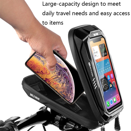 WILD MAN X3 0.5L EVA Hard Shell Bicycle Touch Screen Phone Bag(Red)-garmade.com