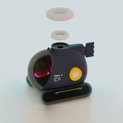 HEY MIX Office Desktop Smoke Ring Humidifier Ambient Lamp(Technology Gray)-garmade.com