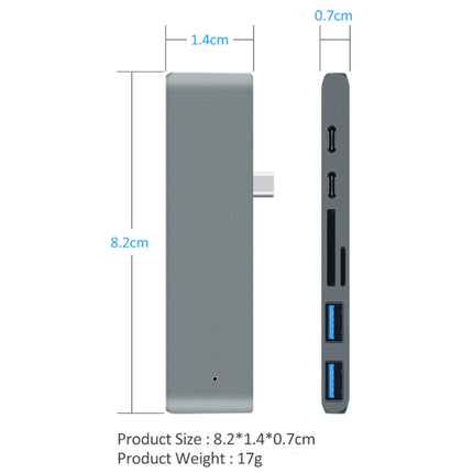 TYPE-C To 4K HDMI HUB Docking Station TF/SD Card Reader For MacBook Pro(Grey)-garmade.com