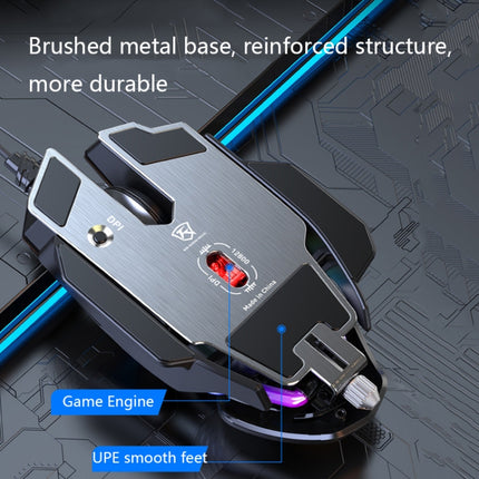 Y-FRUITFUL P3 6 Keys RGB Lighting Adjustable Wired Mouse(White)-garmade.com