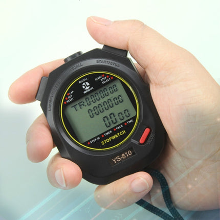 YS Electronic Stopwatch Timer Training Running Watch, Style: YS-810 10 Memories (Black)-garmade.com