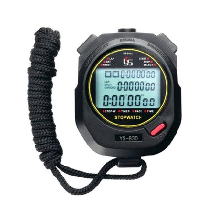 YS Electronic Stopwatch Timer Training Running Watch, Style: YS-830 30 Memories (Black)-garmade.com