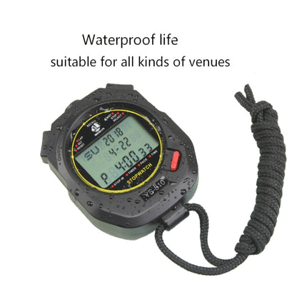 YS Electronic Stopwatch Timer Training Running Watch, Style: YS-8100 100 Memories (Black)-garmade.com