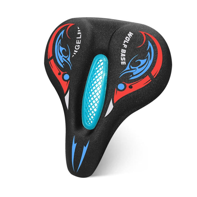 Bicycle Seat Cover Thickened Silicone Shock-absorbing Saddle Cover(Blue)-garmade.com