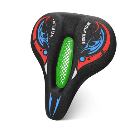 Bicycle Seat Cover Thickened Silicone Shock-absorbing Saddle Cover(Green)-garmade.com