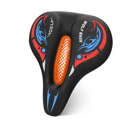 Bicycle Seat Cover Thickened Silicone Shock-absorbing Saddle Cover(Orange)-garmade.com