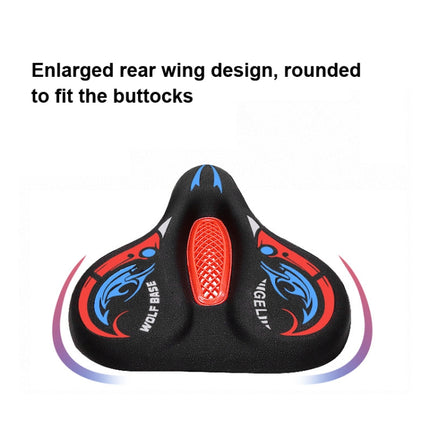 Bicycle Seat Cover Thickened Silicone Shock-absorbing Saddle Cover(Black)-garmade.com