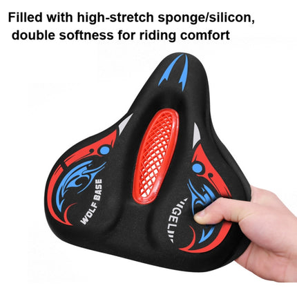 Bicycle Seat Cover Thickened Silicone Shock-absorbing Saddle Cover(Blue)-garmade.com